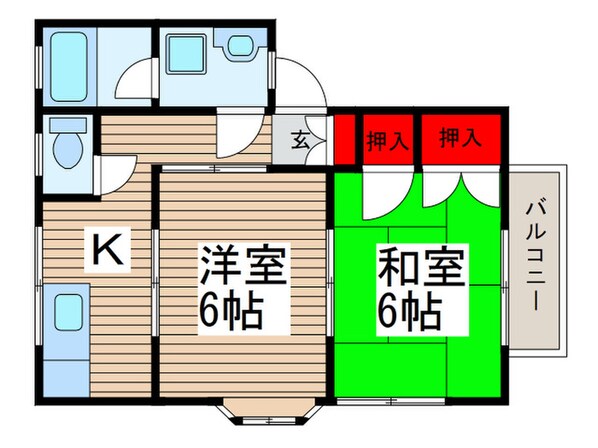 ニューＧＭコーポ２号棟の物件間取画像